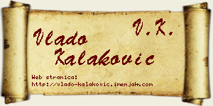 Vlado Kalaković vizit kartica